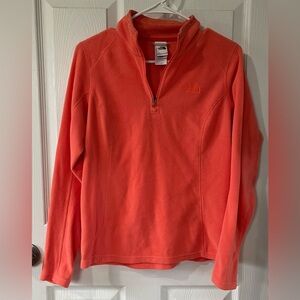 The North Face Small 1/4 zip fleece. Coral.